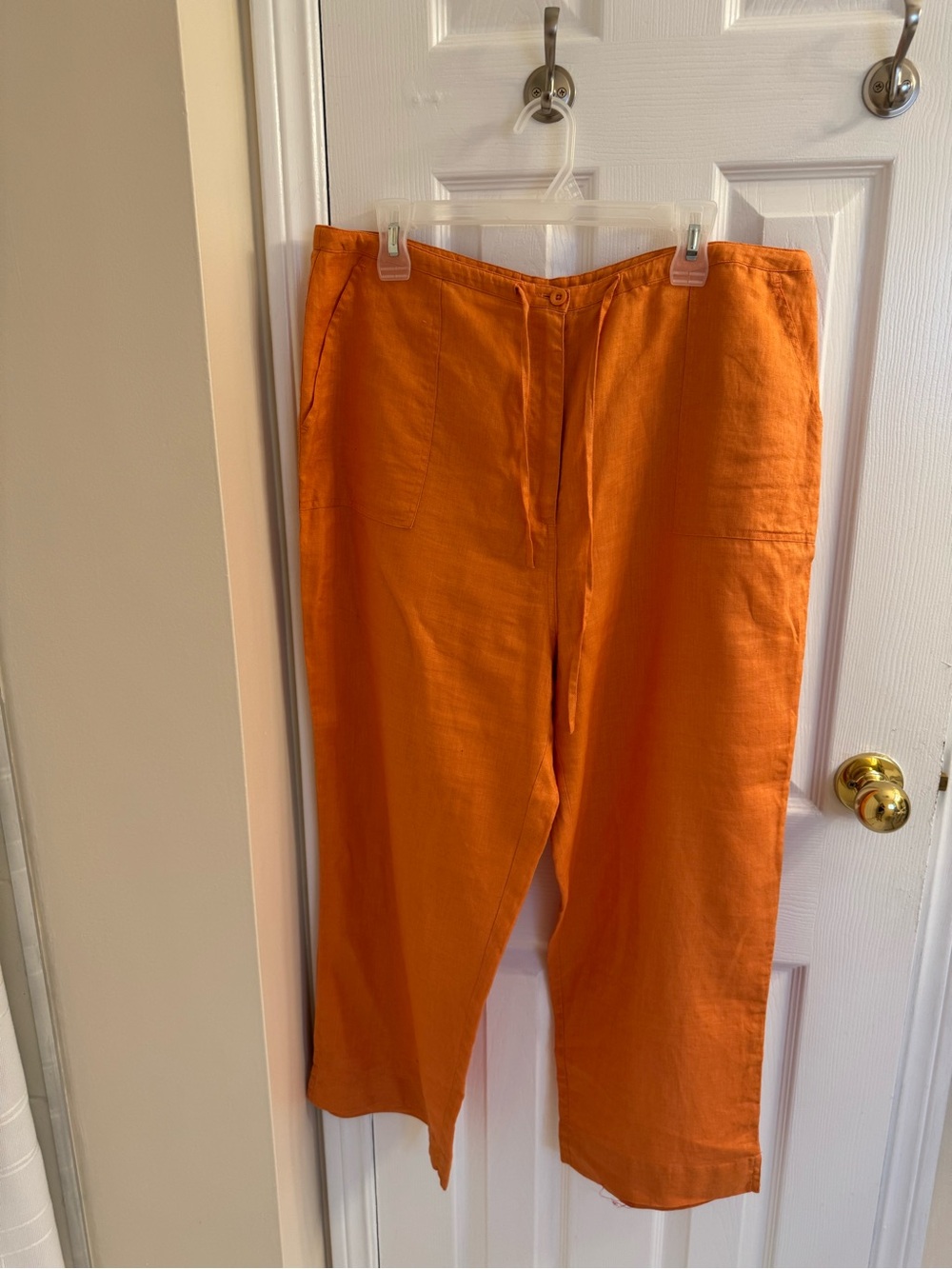 Orange Linen Pants